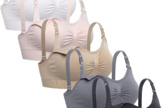 Lataly Womens Seamless Nursing Bra Sleeping Maternity Bralette for Breastfeeding Pack of 3