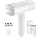 Handheld Steamer for Clothes, 1200W Foldable Travel Steamer, 20 Sec Preheat Garments Wrinkle Remover, 120V Portable Hand Iron with 150ml Water Tank, Clothes Steamer for Home Travel-White