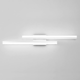 PRESDE 32inch LED Vanity Light Light Fixtures for Bathroom Above Mirror Silver Modern Bathroom Light Fixtures