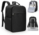 United Airlines Approved Personal Item Travel Bag, Underseat 20L Carry on Backpack, Waterproof Cabin Luggage Bag, mochila de viaje, Frontier Airlines Personal Item Bag, black