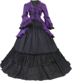 Lmdudan Halloween Victorian Dresses for Women 1800s Medieval Renaissance Dress Corset Flare Sleeve Cocktail Party Ball Gown
