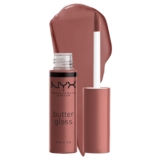 NYX PROFESSIONAL MAKEUP Butter Gloss Brown Sugar, Non-Sticky Lip Gloss – Spiked Toffee (Brown Mauve)