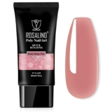 ROSALIND Nude Pink Poly Nail Gel, 2 oz Poly Extension Rose Pink Gel Poly Neutral Builder Nail Gel Quick Building, Gel Acrylic Poly in Tubes for Nail Extension Thickening Nail Trendy Beauty