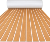 FOCEAN Boat Flooring EVA Foam Boat Decking Faux Teak Marine Flooring Boat Mat Boat Carpet Sheet for Motorboat RV Yacht Kayak Surfboard, 94.5″x 47.2″/35.4″/23.6″/15.7″