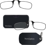 ThinOptics Best Sellers Bundle – Armless On-Nose Reading Glasses with Case for Phone & Readers Keychain Case
