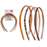 CONAIR Scunci Effortless Beauty Skinny headband -plastic Headbands for Women and Men – hair accessories for women – Assorted Tortoise – 4 Count