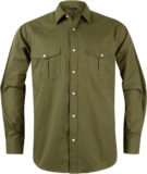 Western Shirts for Men with Snap Buttons Regular Fit Plaid Mens Long Sleeve Shirts Casual