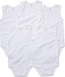 Carter’s 5-pack Baby Unisex White Sleeveless Bodysuits