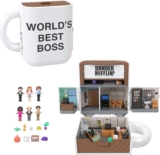 Polly Pocket x The Office Compact Playset 6 Character Dolls and 9 Accessories, Collectible Partnership Toy, Coffee Mug Exterior