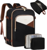 LOVEVOOK Large Travel Backpack for Women&Men,TSA Carry on Backpack for Airplanes with 3 Packing Cubes,Personal Item Bag Fit 17″ Laptop,40L Waterproof Essentials Airline Approved Luggage