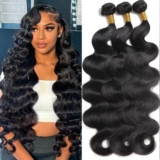 12A Grade Human Hair Bundles Body Wave Bundles Human Hair 24 26 28 Inch 100% Unprocessed Brazilian Virgin Hair Body Wave 3 Bundles Human Hair Extensions for Black Women Natural Color(24 26 28Inch)