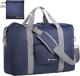 For Frontier Airlines Personal Item Travel Bag 18 x 14 x 8 Inches, Foldable Under Seat Duffel Bags for Spirit Airplane 14 x 18 x 8 Inches, Minimalist Overnight Bag for Women or Men Air Travel [Blue]