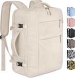 Capolo Travel Backpack for Women Men Waterproof Laptop Backpack Airlines Approved Carry On Backpack Bag Computer Bookbag for Business, Work, Traveling Fits 15.6 Inch Laptop(Beige)