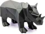 eSplanade Resin Rhino Rhinoceros Sculpture Figurine Showpiece | Decorative Items – Home Decor | Black – 10″ Inches Length
