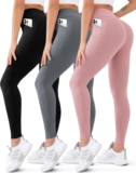 FEYHAY 3 Pack High Waisted Leggings for Women Butt Lift Tummy Control Yoga Pants Non See-Through Workout Running Pants