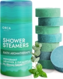 Shower Steamers Aromatherapy – Relaxation Gifts for Women, Shower Bombs, Unique Spa Gifts Shower Tablets, Stocking Stuffers for Women & Men (Peppermint and Eucalyptus Scent 8PC)