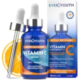 Vitamin C Serum for Face with Hyaluronic Acid, Niacinamide, Vitamin E, Collagen Peptides – Skin Brightening Solution for Wrinkles, Dark Spots, Fine Lines – Anti Aging Stem Cell Serum for Face – 1 oz