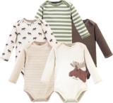 Touched by Nature unisex-baby Organic Cotton Long-sleeve Bodysuits