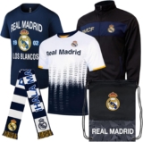 Icon Sports Pro League Ultimate Fan Pack – Officially Licensed 5-Piece Soccer Merch – Shirt, Jersey, Jacket, Scarf, Bag