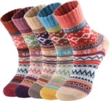 Pleneal Wool Socks for Women – Womens Wool Socks Winter Warm Wool Socks Men Cozy Knit Socks Boots Socks for Women