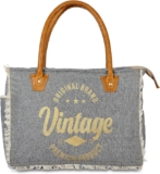 KPL Sel De Mer Upcycled Canvas and leather Hand Bag Cowhide Tote Bag shopping bag carry on leather bag